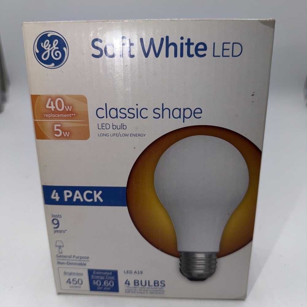 GE Lighting 99176 Frosted Finish Light Bulb General Purpose Classic Shape A19